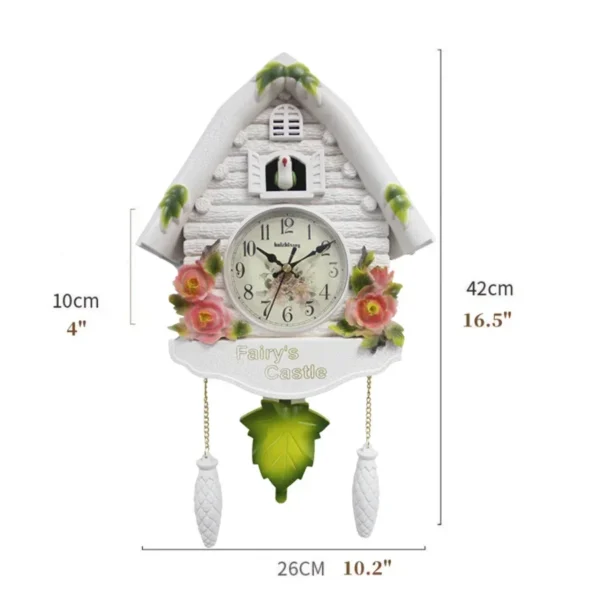 Nordic Cuckoo Wall Clock Birdhouse - Charming Timekeeping Décor for Kids' Home and Living Spaces - Image 4