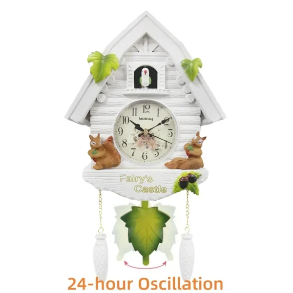Nordic Cuckoo Wall Clock Birdhouse - Charming Timekeeping Décor for Kids' Home and Living Spaces