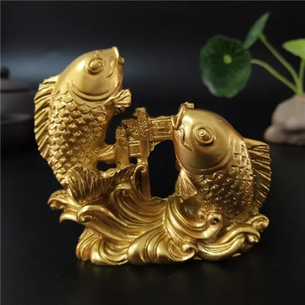 Hand-Carved Gold Buddha Statues: Elevate Your Home Decor with Stunning Fish Ornaments