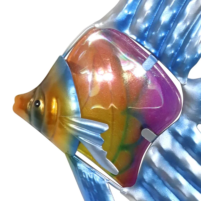 Outdoor Garden Decor Angelfish Wall Art, Miniature Statues, and Sculptures for Exterior Beauty