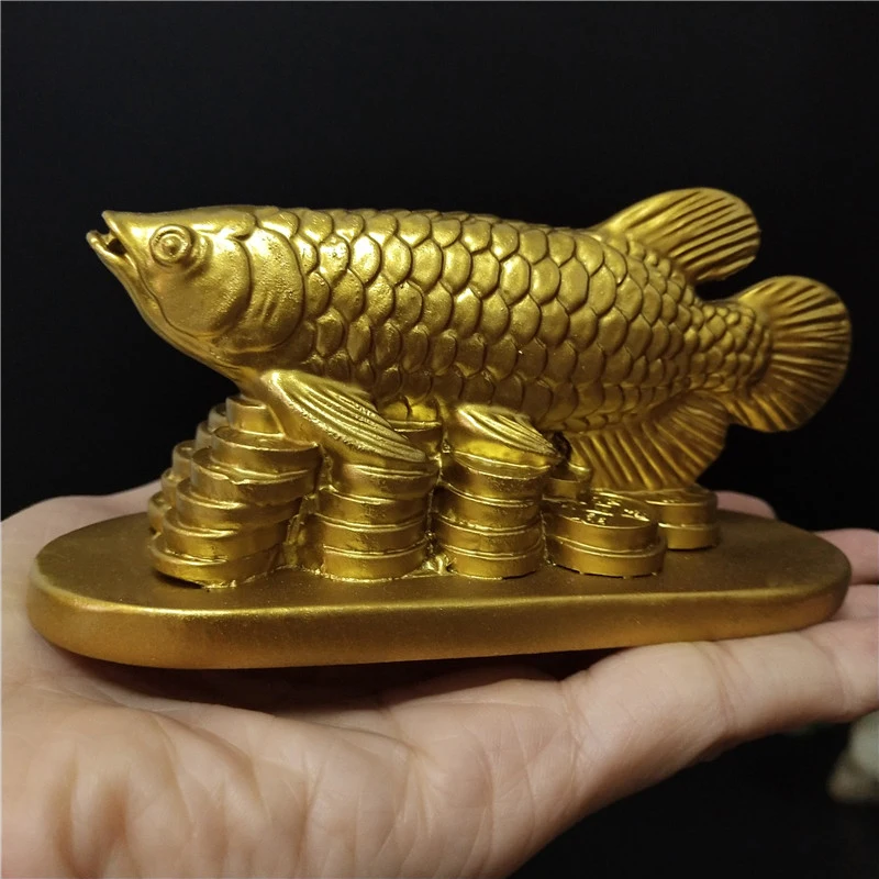 Feng Shui Gold Fish Ornaments Exquisite Statues for Home Decoration and Gift-Giving