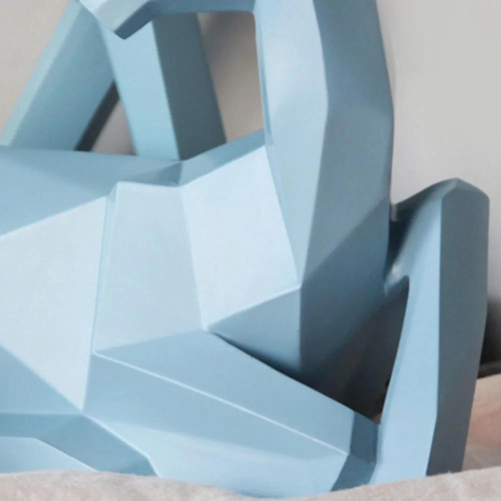 Pair of Geometric Deer Statues Elegant Resin Sculptures for Home Decor, Living Room Accent, or Thoughtful Christmas Gift
