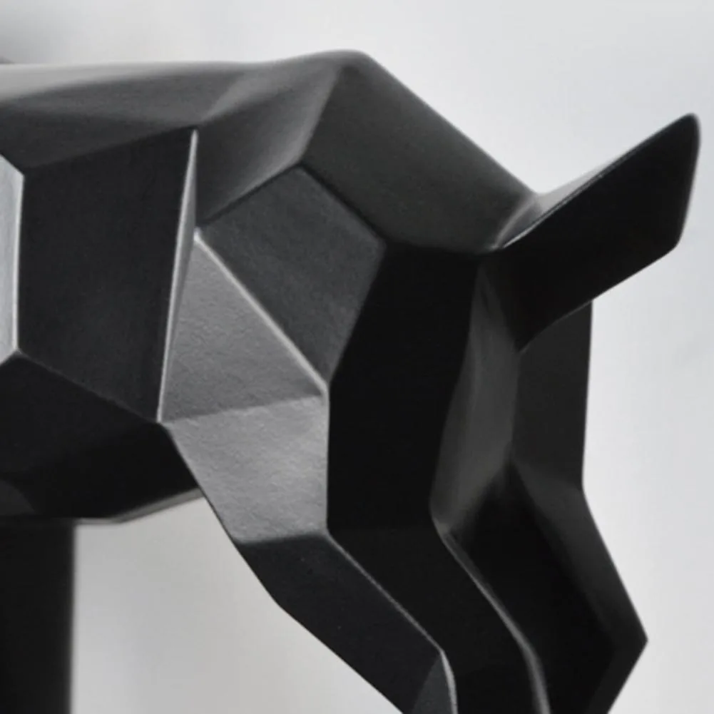 Pair of Geometric Deer Statues Elegant Resin Sculptures for Home Decor, Living Room Accent, or Thoughtful Christmas Gift