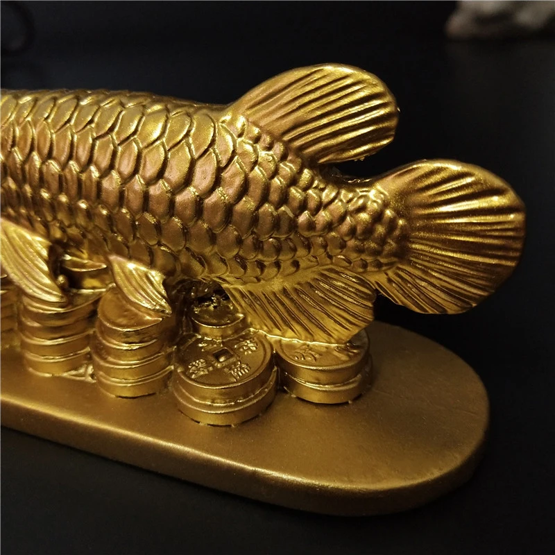 Feng Shui Gold Fish Ornaments Exquisite Statues for Home Decoration and Gift-Giving