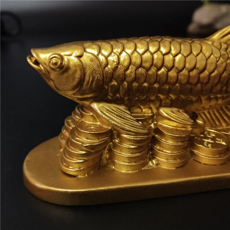 Feng Shui Gold Fish Ornaments Exquisite Statues for Home Decoration and Gift-Giving