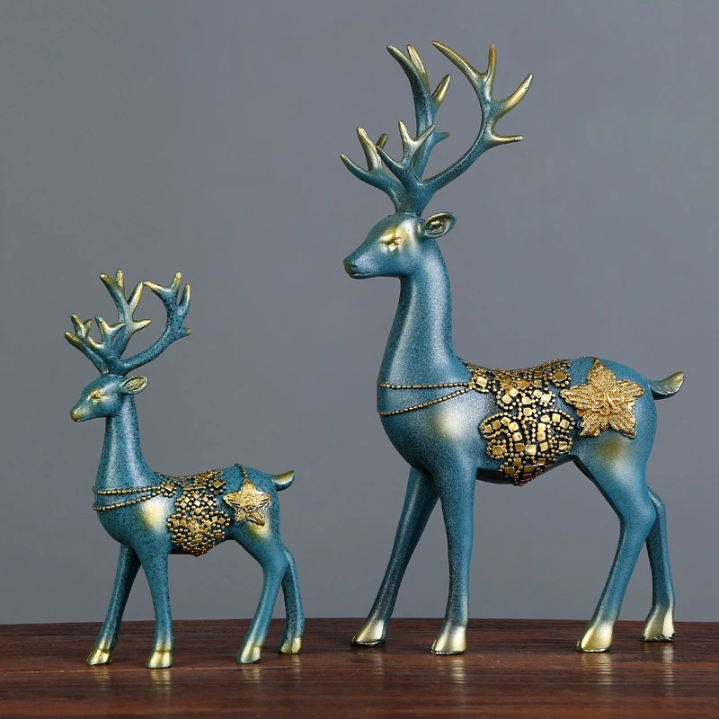 Nordic Deer Statue Home Decoration Resin Deer Head Figurine, Modern Sculpture, Art Statues for Home Decor Accessories
