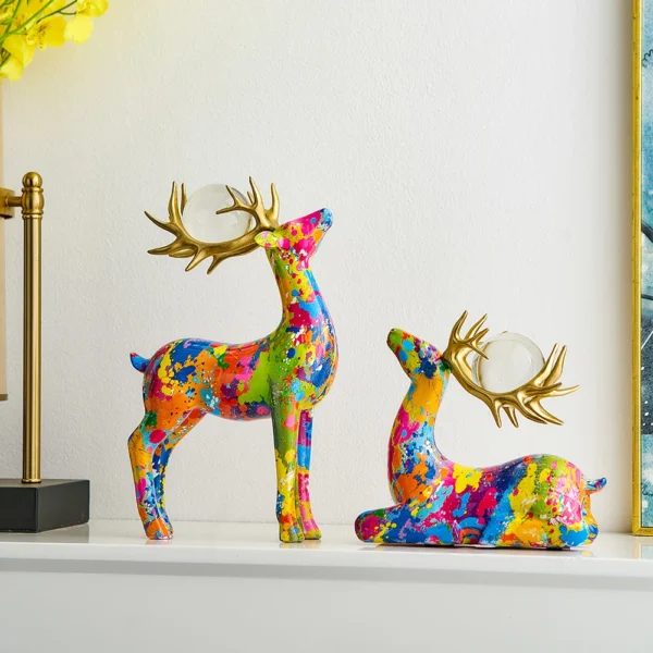 Modern Nordic Deer Sculpture Stylish Desk Ornament for Living Room Decor - Image 3