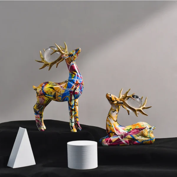 Modern Nordic Deer Sculpture Stylish Desk Ornament for Living Room Decor - Image 6