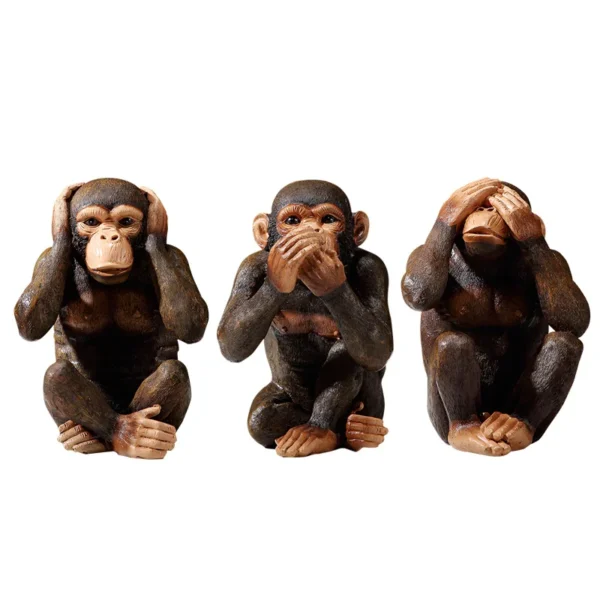 Nordic Decor Simulation Monkey Statue Gorilla Animal Decoration Retro Cafe Bar Dekoration Accessories Resin Crafts Room Decor For Friend Gift - Image 5