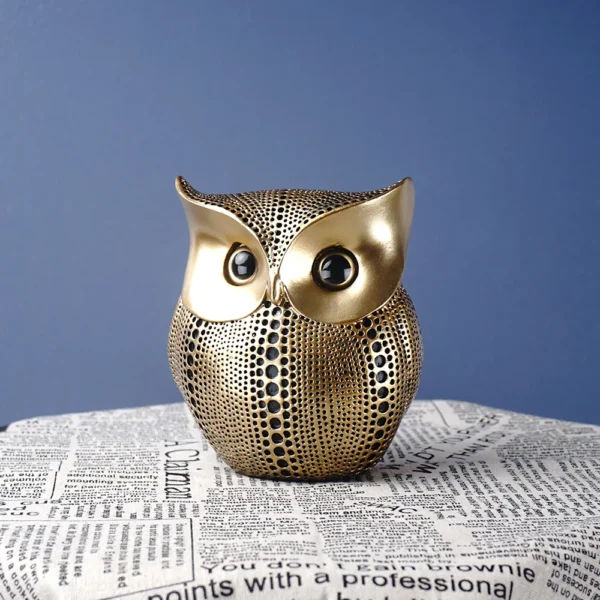 Nordic Resin Owl Sculpture Exquisite Figurines for Home Interior Decor and Desktop Elegance - Image 2