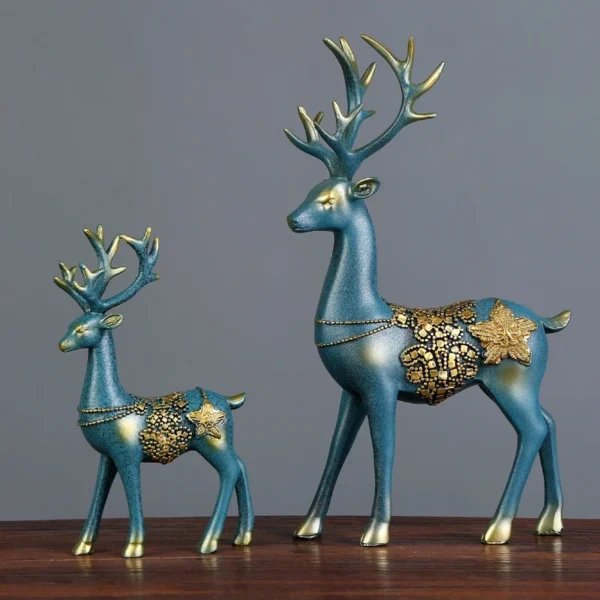 Nordic Deer Statue Home Decoration Resin Deer Head Figurine, Modern Sculpture, Art Statues for Home Decor Accessories - Image 4