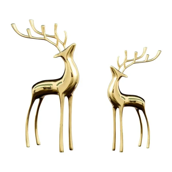 Luxurious Pure Copper Fortune Deer Decoration: Ideal Brass Gift for Parties, Birthdays, and Holidays; Elevate Your Living Room Décor