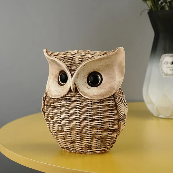 Exquisite Resin Owl Sculpture Perfect Table or Desk Ornament for Home Decor and Living Room Interior - Image 2