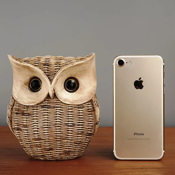 Exquisite Resin Owl Sculpture Perfect Table or Desk Ornament for Home Decor and Living Room Interior - Image 3