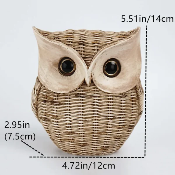 Exquisite Resin Owl Sculpture Perfect Table or Desk Ornament for Home Decor and Living Room Interior - Image 4