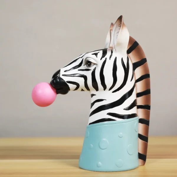 Resin Succulent Plants Flower Planter Plant Pot Vases Basket Cartoon Animal Head Sculpture Zebra and Giraffe Statue Home Decoration - Image 5