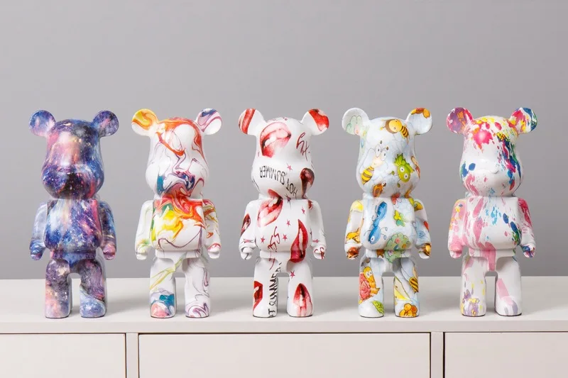 Unique Bear Statue Figure Violent Bear Plating Statues Room Decorations Gifts