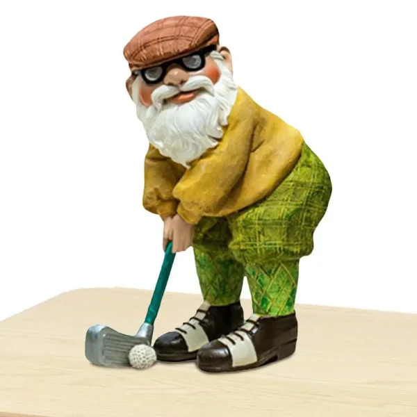 Vintage Statues of Golf Gnomes - Charming Garden Decor and Funny Gift for Golf Enthusiasts - Image 7