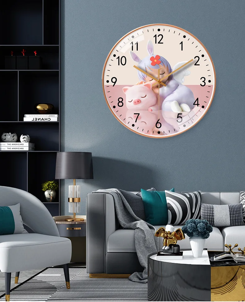 Modern 20cm Wall Clock Stylish Timepiece for Bedroom or Living Room with Silent Battery Operation