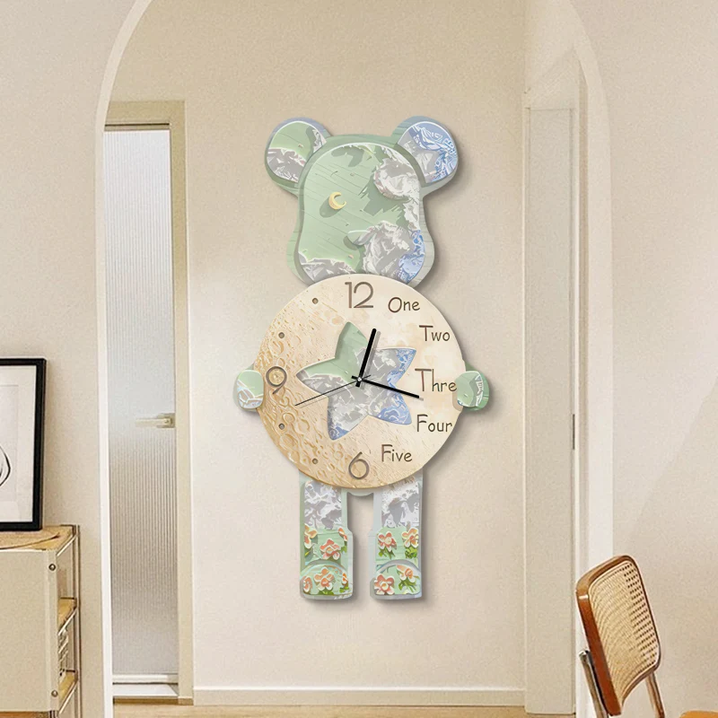 Pendulum Clocks in Creative Cartoon Designs – Modern, Silent, and Stylish Wall Timepieces for Your Living Room Decor