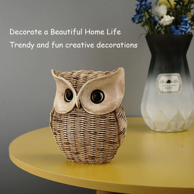 Exquisite Resin Owl Sculpture Perfect Table or Desk Ornament for Home Decor and Living Room Interior