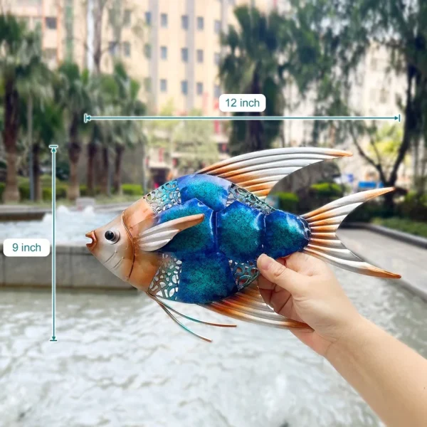 Exquisite Metal Fish Ornaments Perfect for Garden Decoration, Pond Enhancement, and Lawn Sculptures