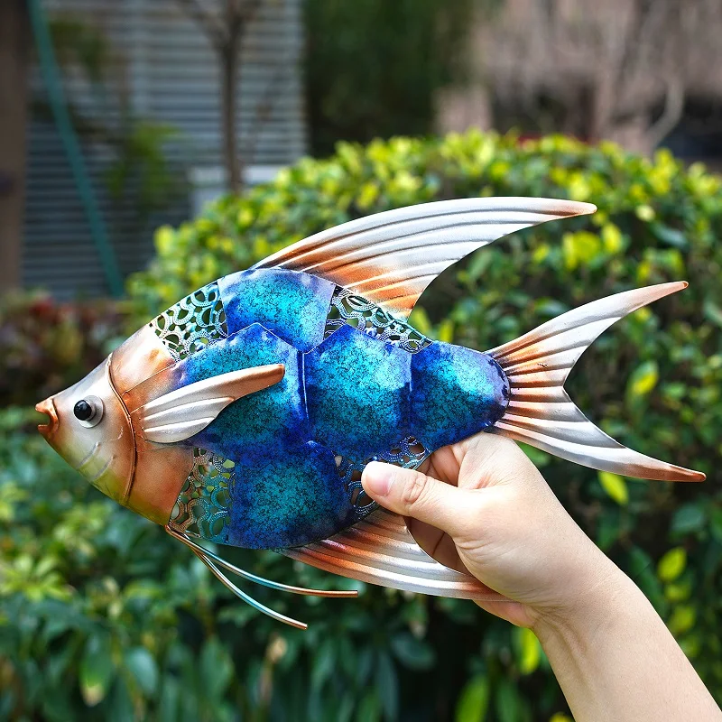 Exquisite Metal Fish Ornaments Perfect for Garden Decoration, Pond Enhancement, and Lawn Sculptures