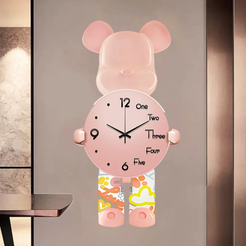 Pendulum Clocks in Creative Cartoon Designs – Modern, Silent, and Stylish Wall Timepieces for Your Living Room Decor