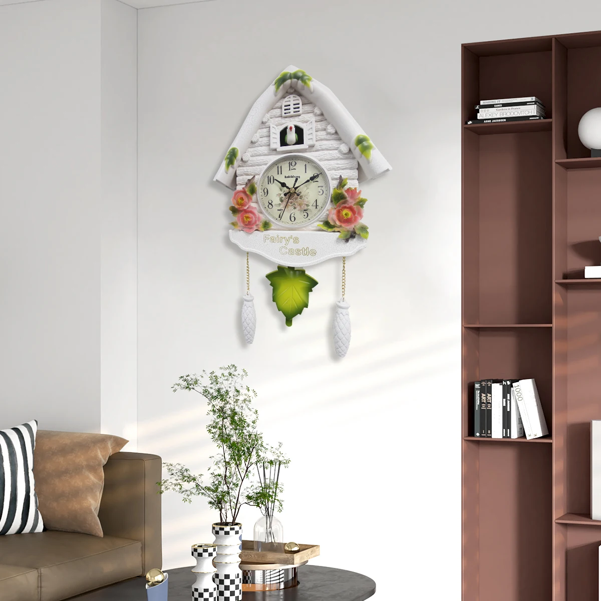 Nordic Cuckoo Wall Clock Birdhouse - Charming Timekeeping Décor for Kids' Home and Living Spaces