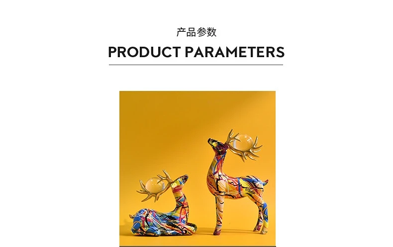 Modern Nordic Deer Sculpture Stylish Desk Ornament for Living Room Decor