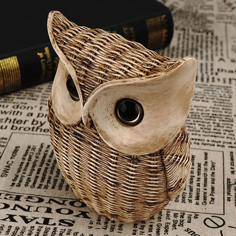 Exquisite Resin Owl Sculpture Perfect Table or Desk Ornament for Home Decor and Living Room Interior