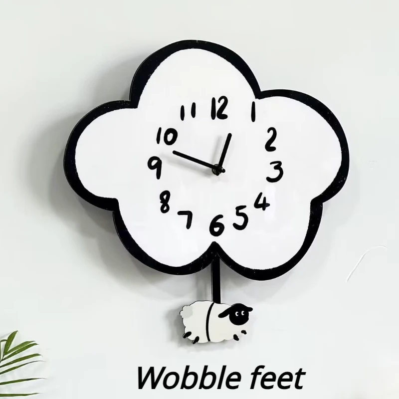 Pendulum Clocks Whimsical Sheep-Inspired Wall Decor for Living and Children's Rooms