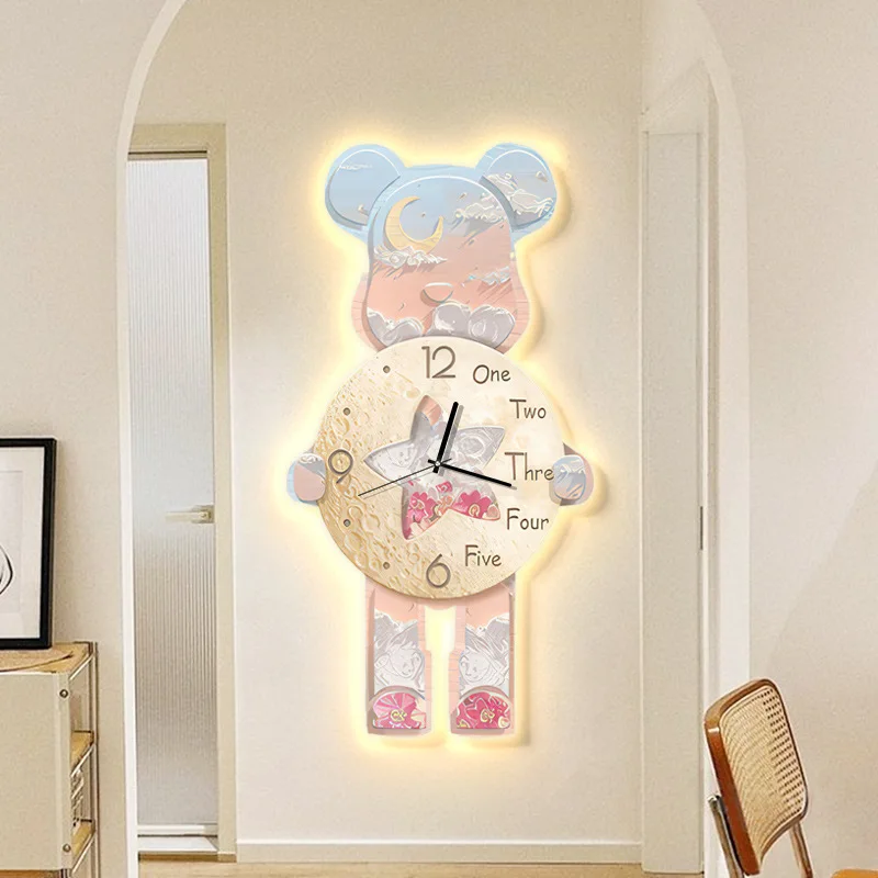 Pendulum Clocks in Creative Cartoon Designs – Modern, Silent, and Stylish Wall Timepieces for Your Living Room Decor