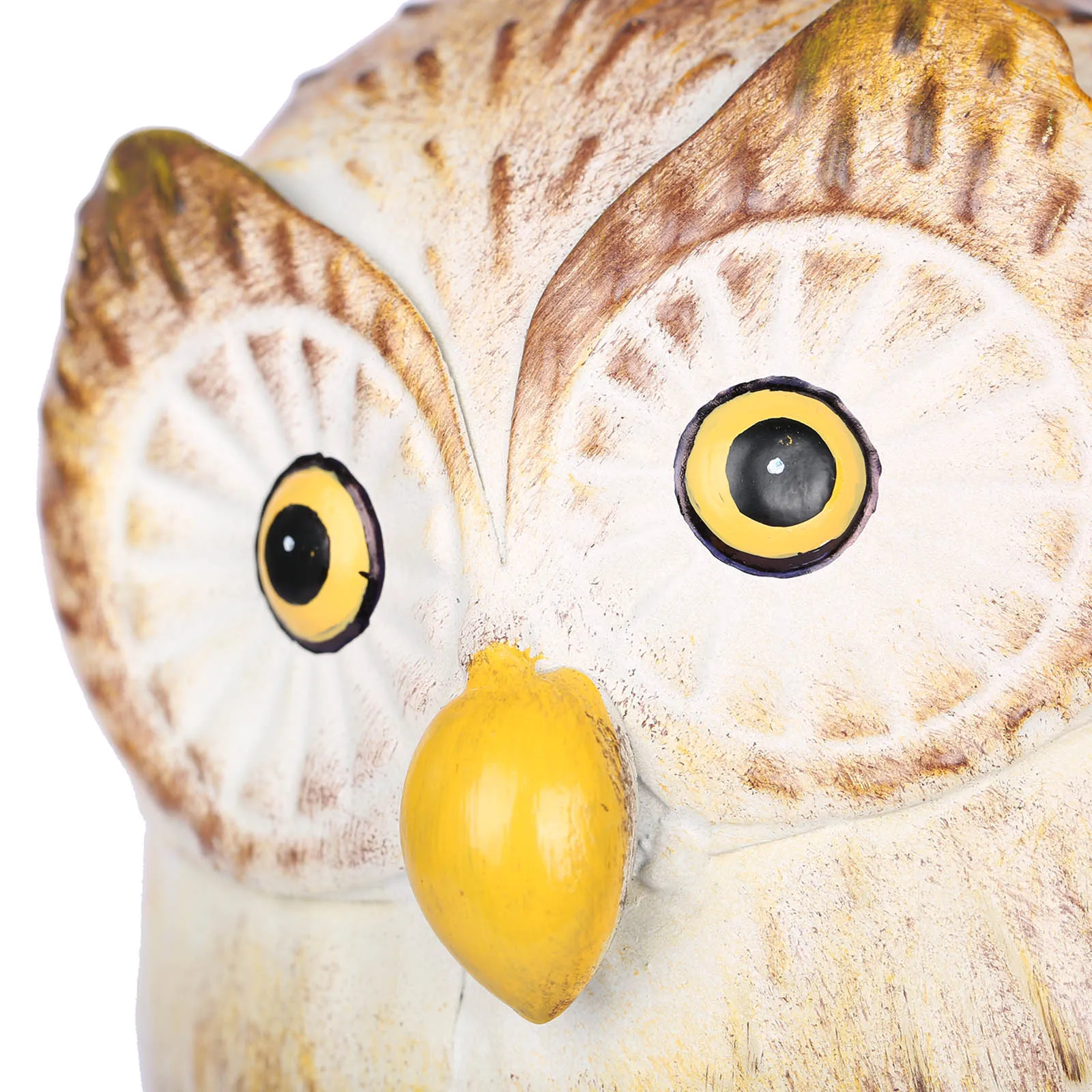 Iron Owl Sculpture: Metal Animal Craft for Home and Garden Desk Decoration
