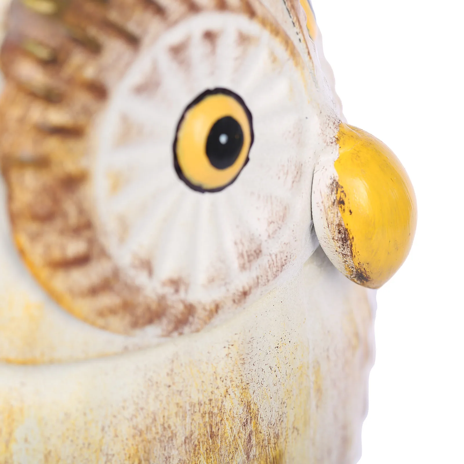Iron Owl Sculpture: Metal Animal Craft for Home and Garden Desk Decoration