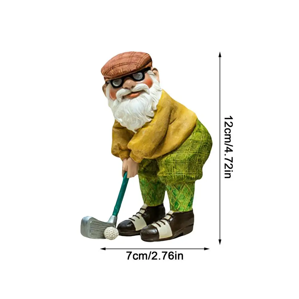 Vintage Statues of Golf Gnomes - Charming Garden Decor and Funny Gift for Golf Enthusiasts