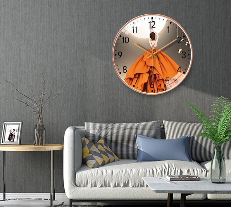 Modern 20cm Wall Clock Stylish Timepiece for Bedroom or Living Room with Silent Battery Operation