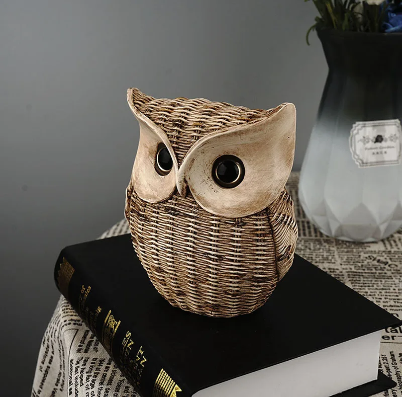 Exquisite Resin Owl Sculpture Perfect Table or Desk Ornament for Home Decor and Living Room Interior
