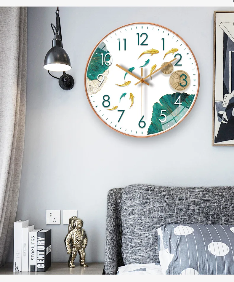 Modern 20cm Wall Clock Stylish Timepiece for Bedroom or Living Room with Silent Battery Operation