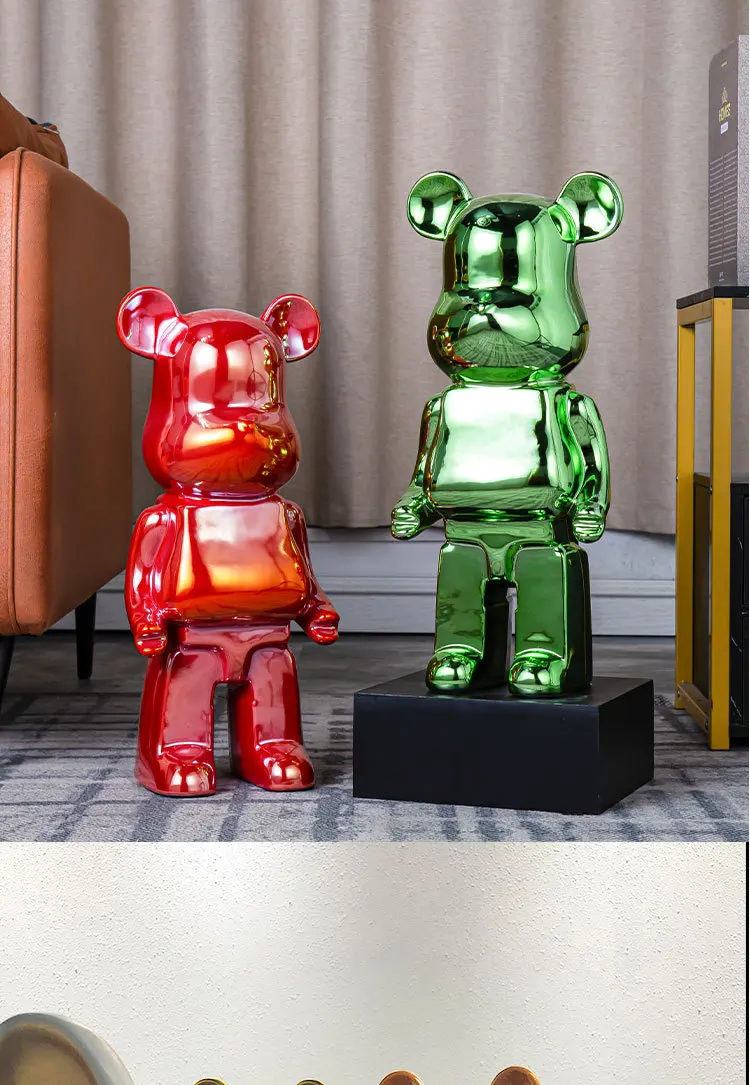Bear Statue Ceramic Violent Bear Piggy Bank Action Figures Dolls Room Decoration Gift