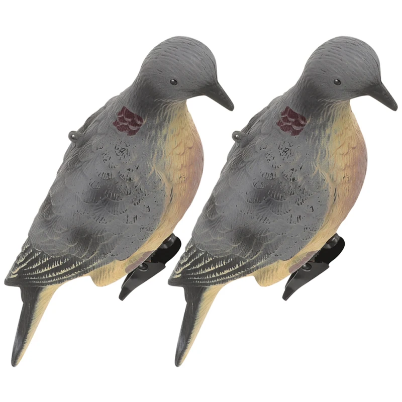 Pair of Outdoor Bird Sculptures Elegant Avian Figurines for Garden Decoration