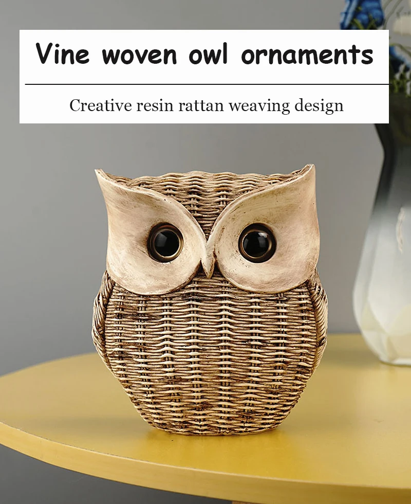 Exquisite Resin Owl Sculpture Perfect Table or Desk Ornament for Home Decor and Living Room Interior
