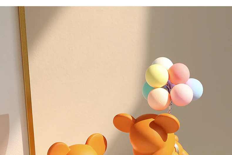 Adorable Bear Statue Desktop Small Decoration for TV Cabinet, Living Room, Bedroom: Home Artwork, Office Decor, and Cute Healing Gift