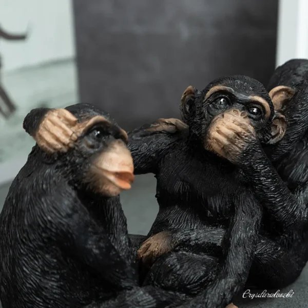 Monkey Statue Home Decor Living Room Decorations with Animal Miniature Figurine Furnishings Ornament - Image 3