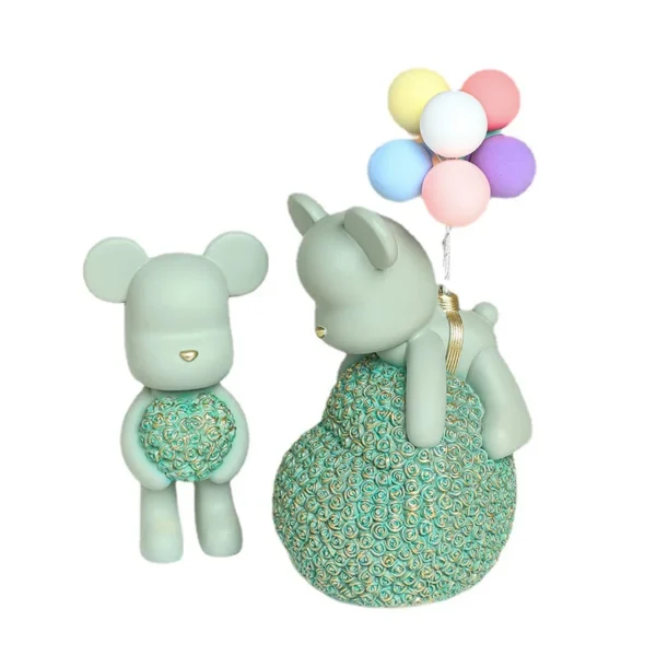 Adorable Bear Statue Desktop Small Decoration for TV Cabinet, Living Room, Bedroom: Home Artwork, Office Decor, and Cute Healing Gift - Image 4