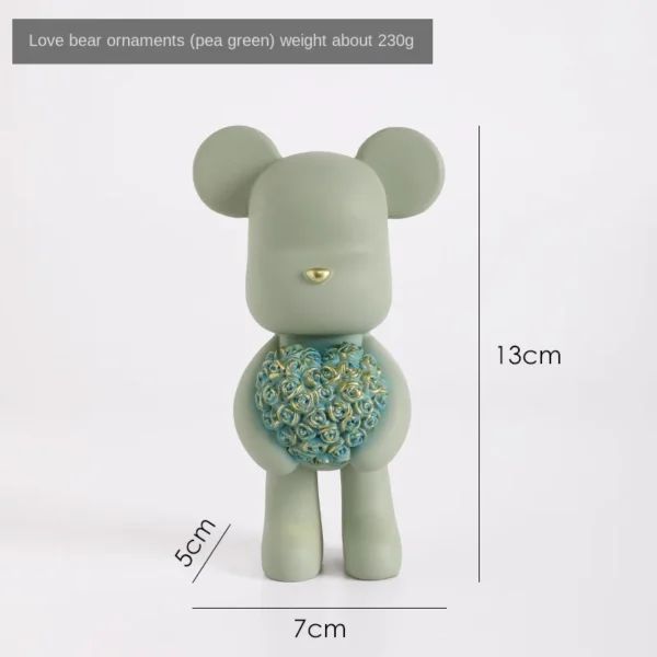 Adorable Bear Statue Desktop Small Decoration for TV Cabinet, Living Room, Bedroom: Home Artwork, Office Decor, and Cute Healing Gift - Image 6