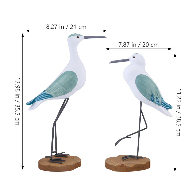 Seagull Bird Sculpture - A Wooden Ornament for Coastal Sea Decor, Garden, Desktop, and Home