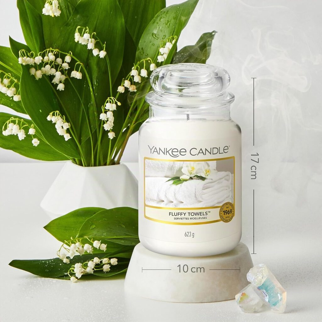 Yankee Candle Duftkerze im Glas (Clean Cotton)