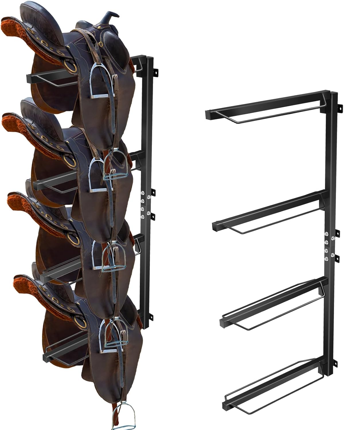 Sattelständer 4 Ebenen, Wandhalterung, bis 136 kg, TOPTGO