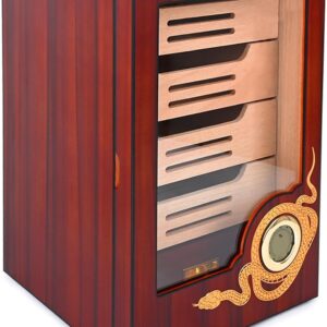Velonx Zedernholz-Humidor für 200 Zigarren mit Hygrometer